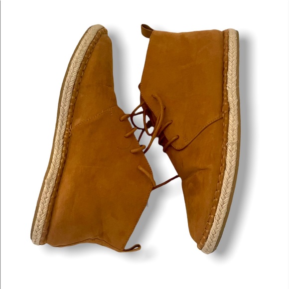 Forever 21 Shoes - Forever 21 Suede Espadrille Lace-up Booties